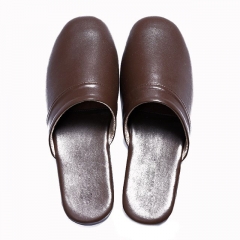 100% Custom Logo Summer Men Leather Sandals Slide Sandal Men