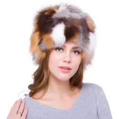 Top Quality Colorful Woman Real Fox Fur Hats
