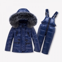 Factory Price New Fashion Winter Kids Fox Fur Down Coat