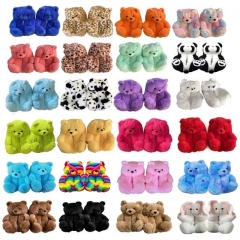 Teddy Bear Slippers One Size 2021 Lovely Winter Gift For Girls New Arrivals Furry Bear Slippers Shoes
