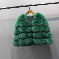 Hot Selling Lady Winter Short Style Real Fox Fur Jacket