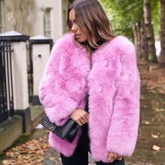 2021 Luxury Fashion Women Fox Fur Coat