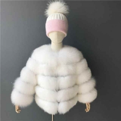 2021 Kid Natural White Fox Fur Jacket
